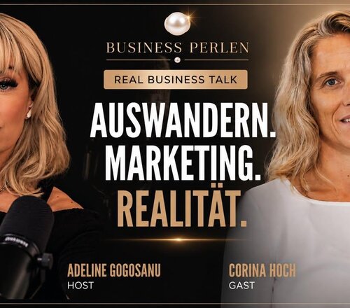 Corina Hoch bei Business Perlen: Remote Business aus Mexiko, Marketing und Kundenbeziehungen auf Distanz Corina Hoch zu Gast bei Business Perlen Real Business Talk mit Adeline Gogosanu: Auswandern nach Mexiko, Remote Business und Marketing aus der Ferne
